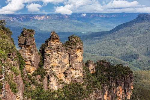 The Three Sisters at Katoomba, Blue Mountains National Park, NSW, Australia photo