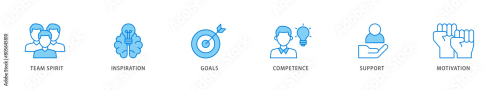 Team building icon packs for your design digital and printing of team spirit, inspiration, goals, competence, support, and motivation icon live stroke and easy to edit Team building icon packs for your design digital and printing of team spirit, inspiration, goals, competence, support, and motivation icon live stroke and easy to edit