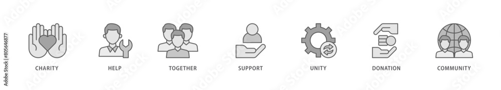 Volunteering icon packs for your design digital and printing of charity, help, together, support, unity, donation, and community icon live stroke and easy to edit Volunteering icon packs for your design digital and printing of charity, help, together, support, unity, donation, and community icon live stroke and easy to edit