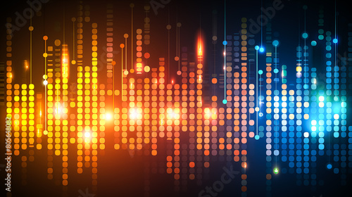 Wallpaper Mural Abstract digital background with lights and neon colors. Torontodigital.ca