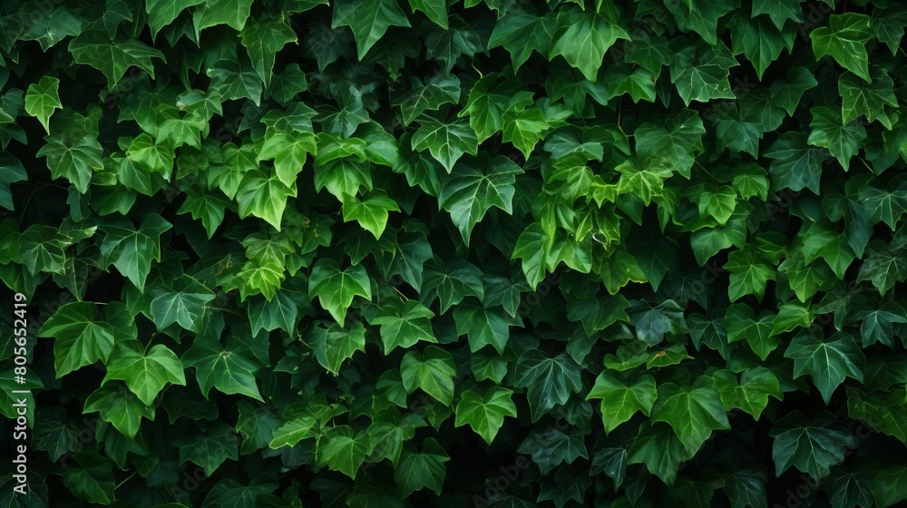 A lush green vine with leaves that are green and shiny A lush green vine with leaves that are green and shiny