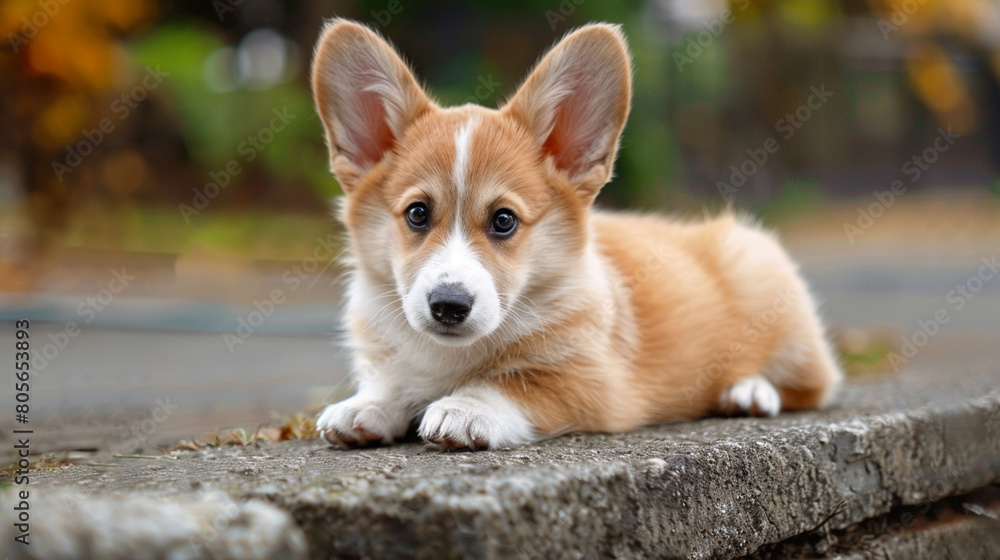 Cute Corgi Canine, Fluffy Bundle of Cuteness. Generative Ai Cute Corgi Canine, Fluffy Bundle of Cuteness. Generative Ai
