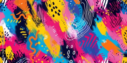 Abstract colorful background with different shapes