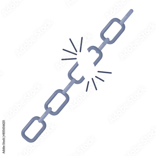 Brocken chain icon clipart avatar logotype isolated vector illustration