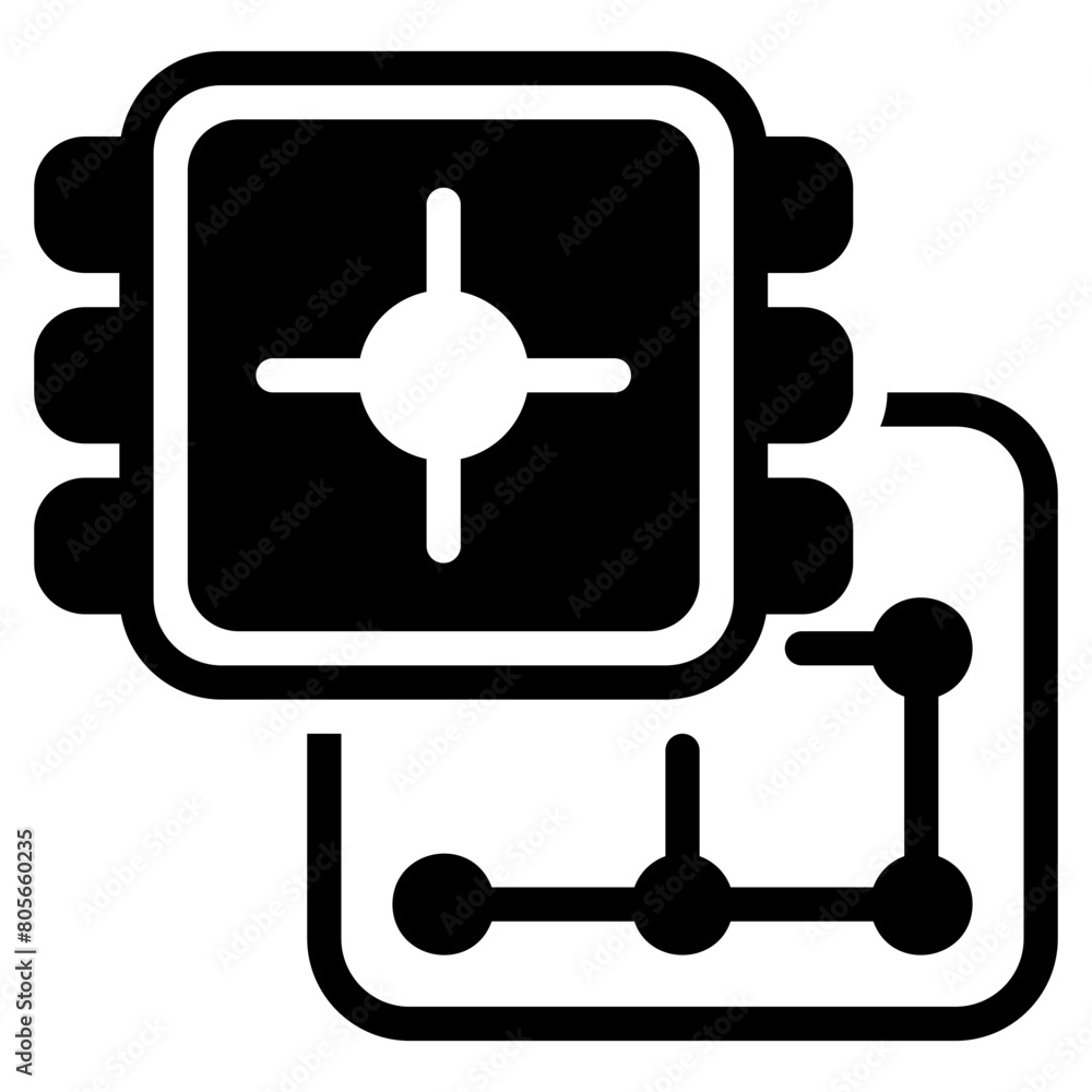 Processor black icon Processor black icon