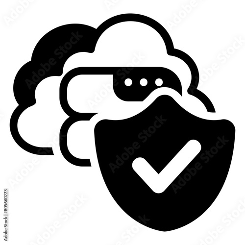 Network Security black icon photo