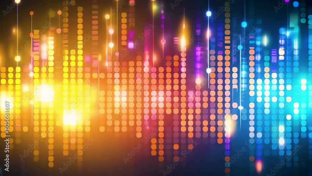 Abstract digital animation with lights and neon colors. High quality 4k footage Abstract digital animation with lights and neon colors. High quality 4k footage