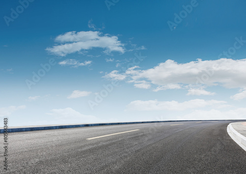 Panoramic highway transportation road view