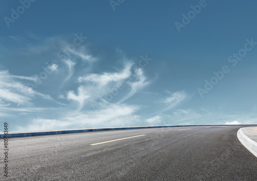 Panoramic highway transportation road view