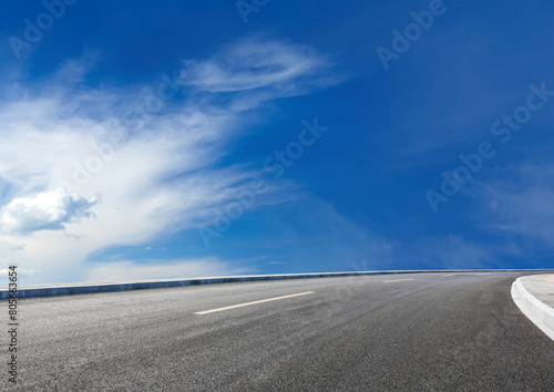 Panoramic highway transportation road view