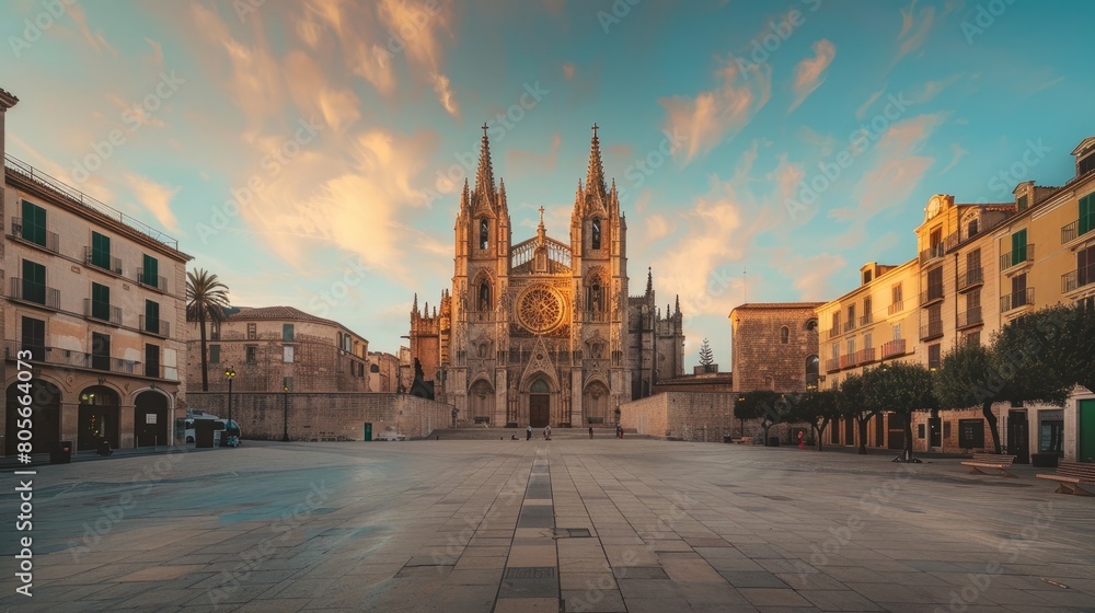 Santa Iglesia Catedral de Mallorca in Palma de Mallorca town on Mallorca Island, Spain