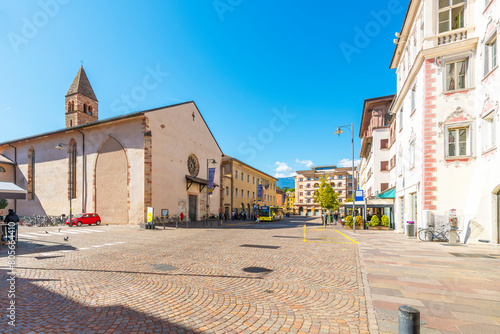 The Chiesa dei Domenicani, or Dominican Church, a medieval church in the old town district of Bolzano, Italy, in the South Tyrol region of Northern Italy.