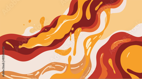 Delicious Backgrounds - Inviting Vector Illustration of Irresistible Melting Cheese. EPS 10.