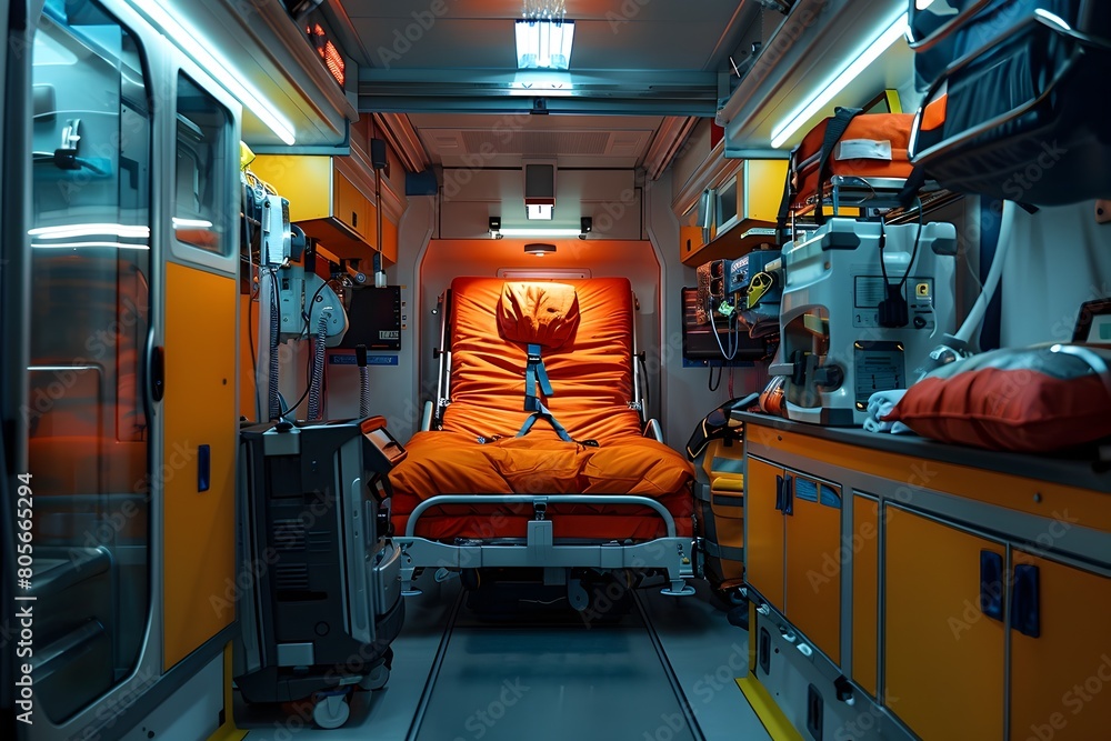 Photo of Emergency Medical Equipment Highlighting Tools and Devices Used in Critical Care