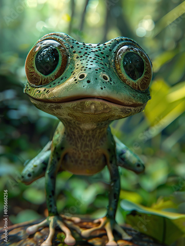 frog, 3D illustration, digital art, amphibian, green, tropical, wildlife, nature, pond, swamp, aquatic, webbed feet, croak, hopping, leap, froggy, croaking, ribbit, toad, wart, slimy, moist, colorful,