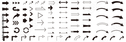 矢印のベクターイラストセット。やじるし、アイコン、シンプル photo