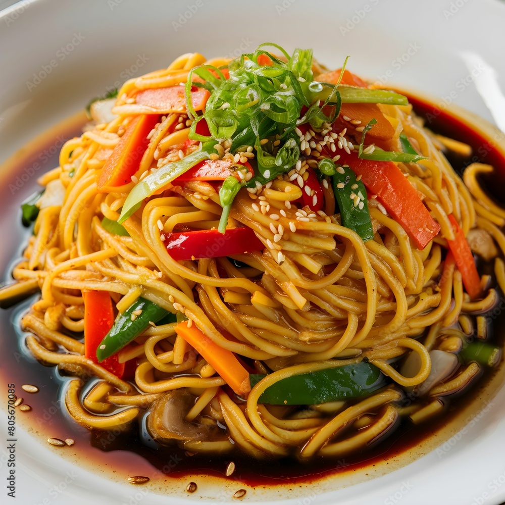 Plate of Lo Mein Noodles Plate of Lo Mein Noodles