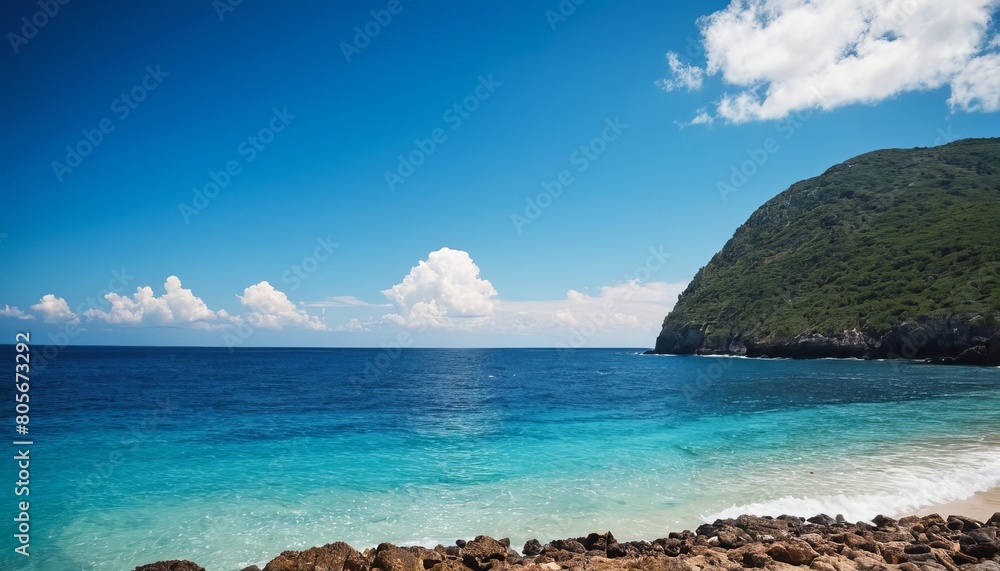 Paradise Ocean Horizon - Clear Blue Waters and Rocks Paradise Ocean Horizon - Clear Blue Waters and Rocks