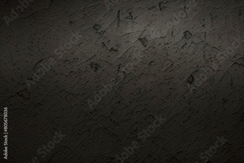 Fondo de pared de piedra de hormigón con textura grunge negro oscuro negro photo