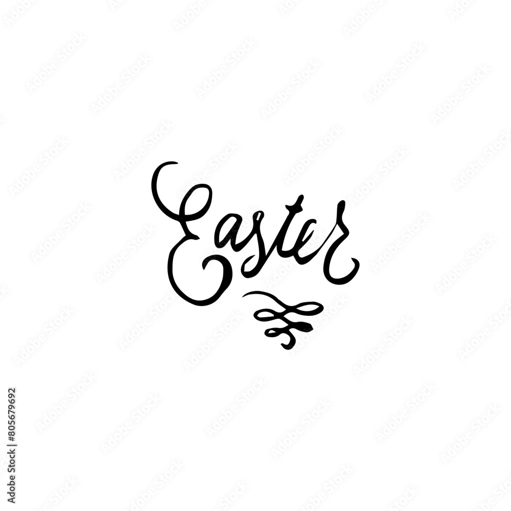 Happy Easter calligraphy lettering . Happy Easter text banner