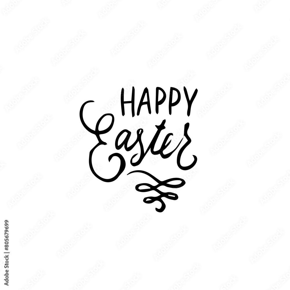 Fototapeta premium Happy Easter calligraphy lettering . Happy Easter text banner