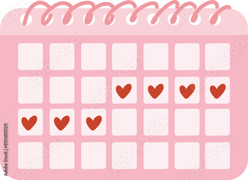 Menstruation Illustration. Menstrual clipart 