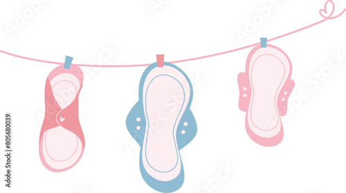 Menstruation Illustration. Menstrual clipart 