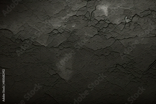 Schwarzer, dunkelschwarzer, strukturierter Betonsteinwandhintergrund im Grunge-Stil
