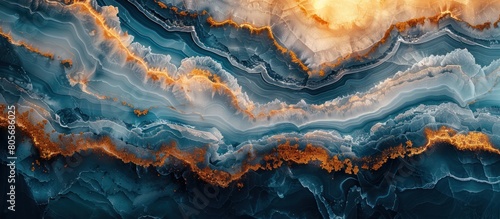 Panel kuchenny z motywem Multi Color marble texture or abstract background. marble in blue and gold colored glass effect texture