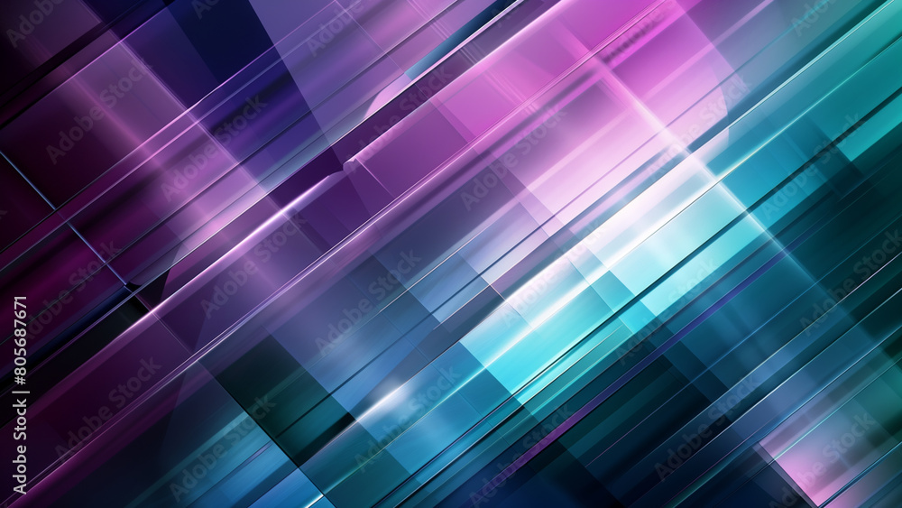 Curvilinear Elegance: Abstract Art in Dark Teal and Purple Curvilinear Elegance: Abstract Art in Dark Teal and Purple