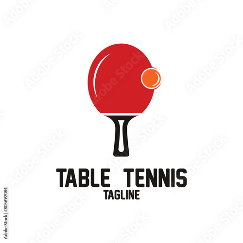 table tennis or ping pong logo vector icon illustration design
