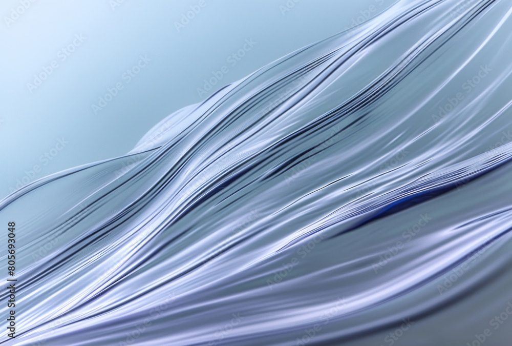 Fototapeta premium A wave of water is presented on a white background, captured with schlieren photography, showcasing blink-and-you-miss-it detail, whiplash curves, and a white background.
