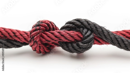 Red and Black Knot: Two Ropes Tied Together