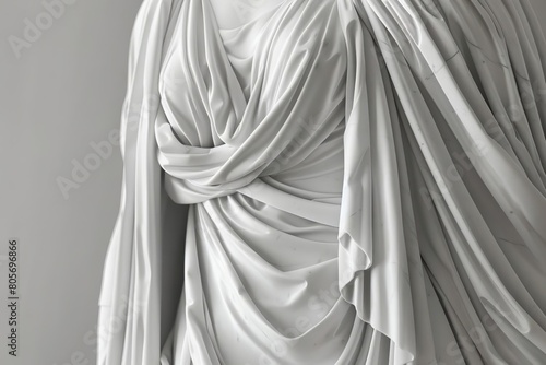 elegant marble statue of draped woman embodying grace and serenity 3d rendering