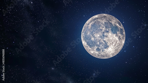 full moon over the night sky