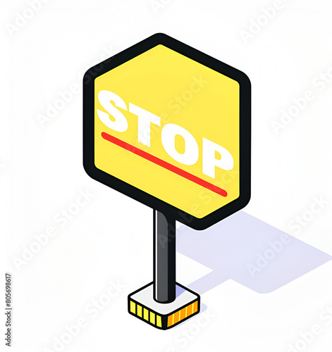 stop sign isolated on white background