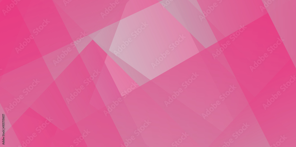 Obraz premium Pink triangular shapes on a white background. Geometric background in Origami style with gradient. Triangular design for your business. pink and purle abstract background vector illustration.