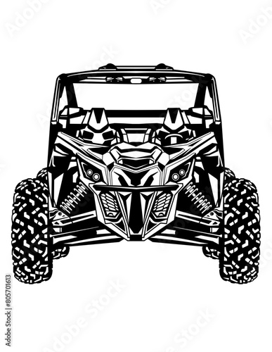 ATV | ATV Rider | Mud Ride | Off Road Vehicle | Extreme Sports | Dirty 4 Wheels | ATV Quad | Four-Wheeler | Original Illustration | Vector and Clipart | Cutfile and Stencil
