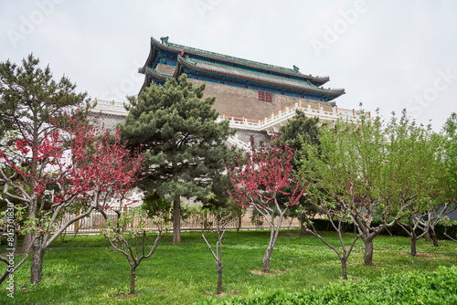 Archery tower of the historic Zhengyangmen gate in Qianmen street, located to the south of Tiananmen Square in Beijing, China