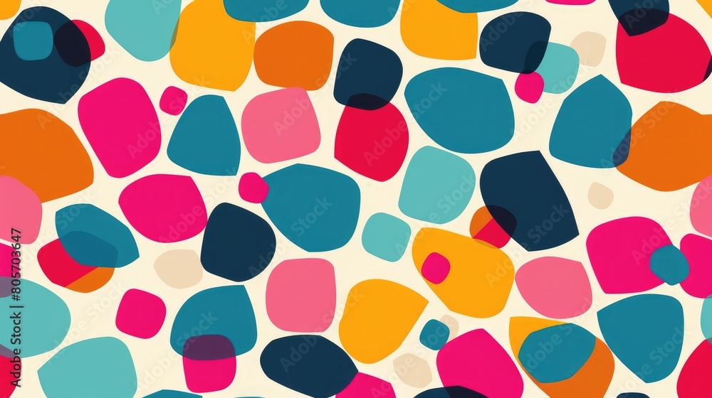 Vibrant pattern of randomly arranged rounded squares, Ai Generated. Vibrant pattern of randomly arranged rounded squares, Ai Generated.