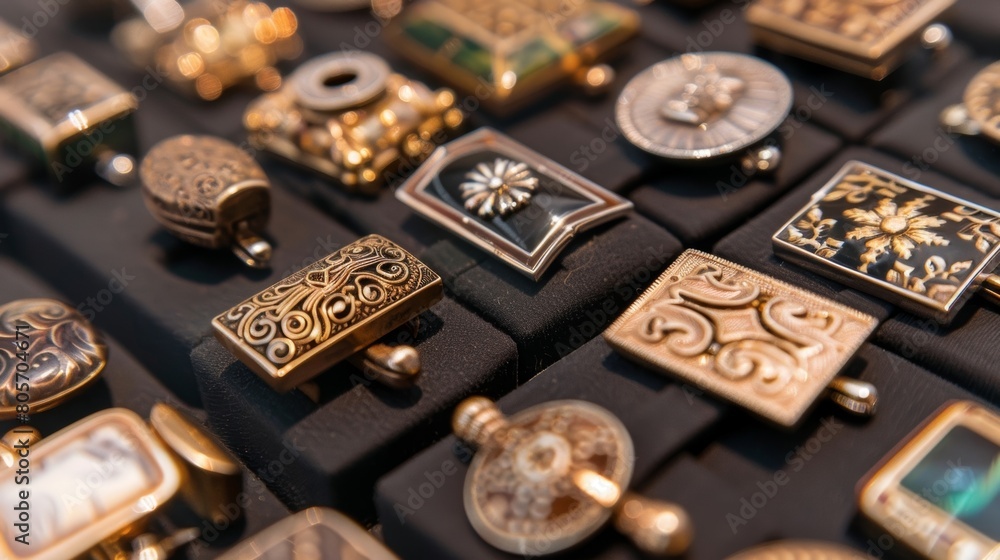 A collection of antique cufflinks ranging from simple and understated to ornate and intricately designed. A collection of antique cufflinks ranging from simple and understated to ornate and intricately designed.