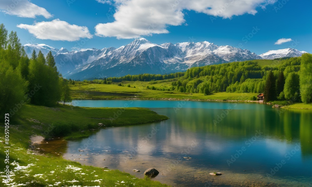 lake in the mountains