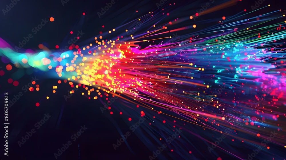 Obraz premium Fiber optics network abstract background