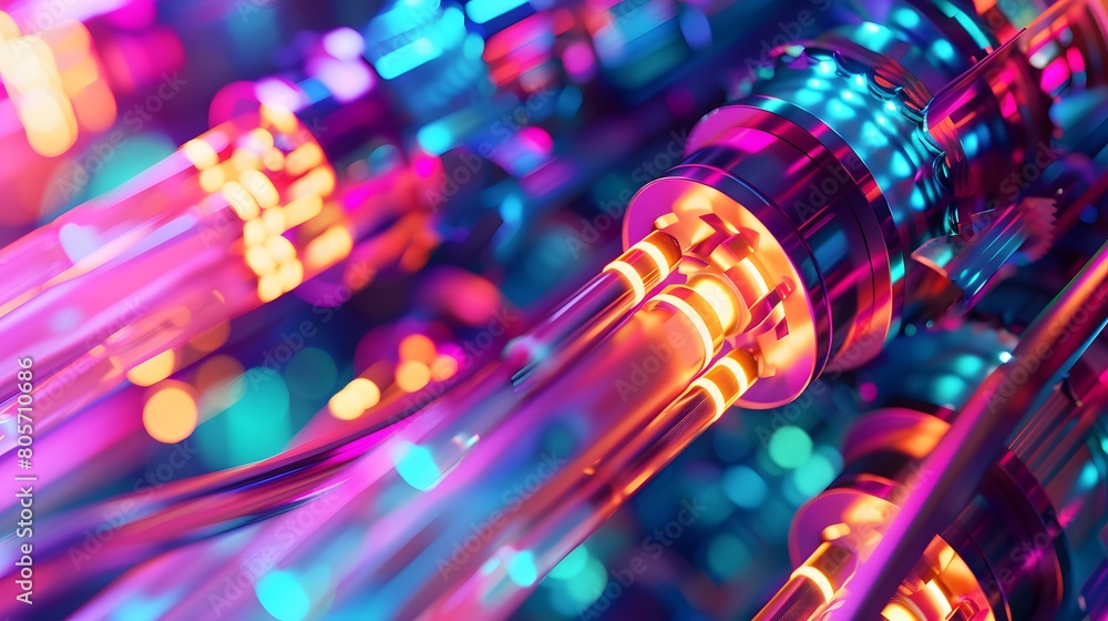 Fiber optics network abstract background Fiber optics network abstract background