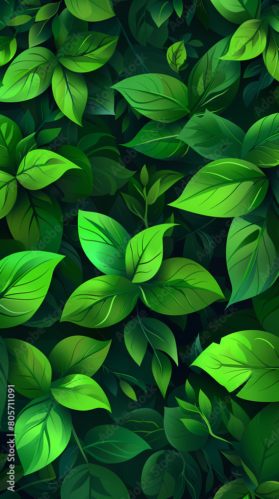 Spring background, green tree leaves on blurred background,vector image. Spring background, green tree leaves on blurred background,vector image.