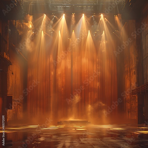 Infinite Possibilities, A bare stage bathed in soft light, awaiting the energy and creativity of performers photo