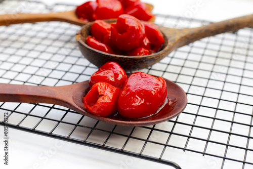 Peppadew Peppers, Sweet and piquant pickled South African peppers photo