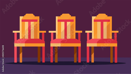 The chairs are heavy and solid giving a feeling of permanence and authority to those who sit in them..