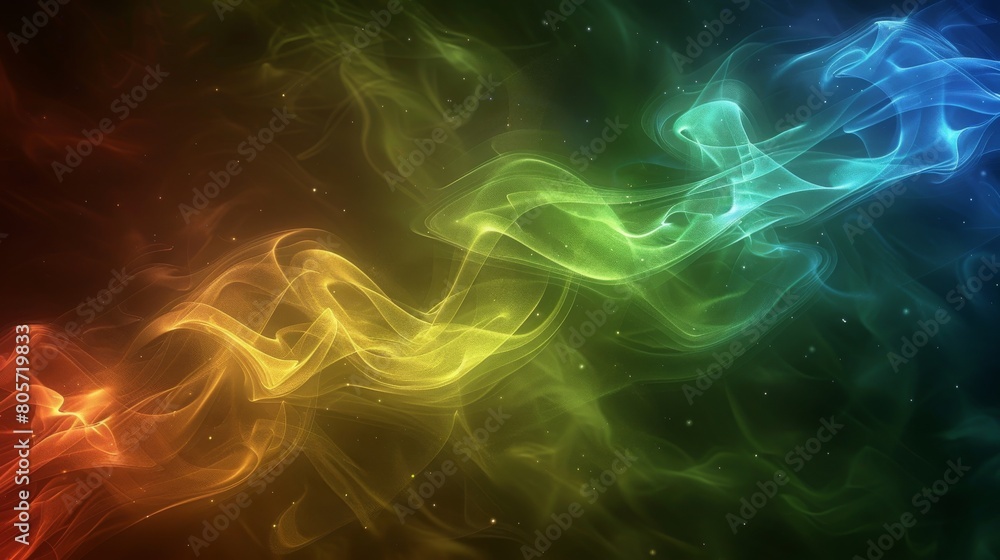 Obraz premium Colorful gradient fluid flow smoke in mesh colorful ink, abstract background with the colorful mesh color, modern background in gradients color smoke of the texture