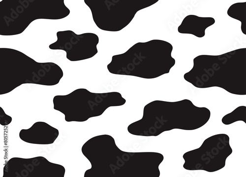 Cow texture repeated  design background pattern backdrop wallpaper. Vector image illustration seamless. Print.